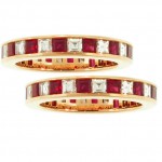 Ruby and Diamond Guard Bands