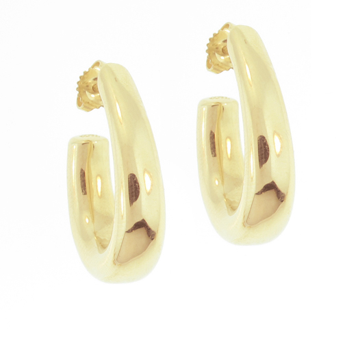 Tiffany Gold Hoop Earrings | Vintage Estate Tiffany | Pampillonia Jewelers