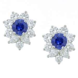 Tiffany & Co® Diamond and Sapphire Earrings